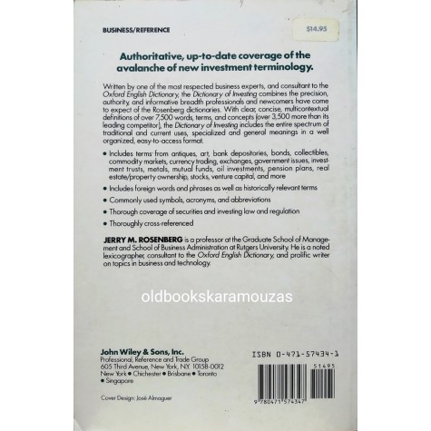 JERRY M. ROSENBERG - DICTIONARY OF INVESTING