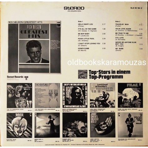 RICK NELSON - GREATEST HITS